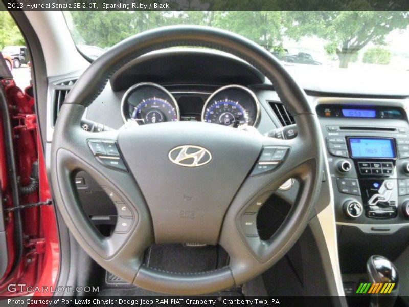 Sparkling Ruby / Black 2013 Hyundai Sonata SE 2.0T