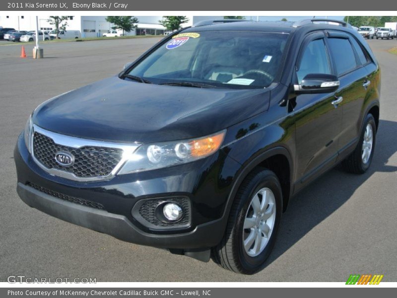 Ebony Black / Gray 2011 Kia Sorento LX