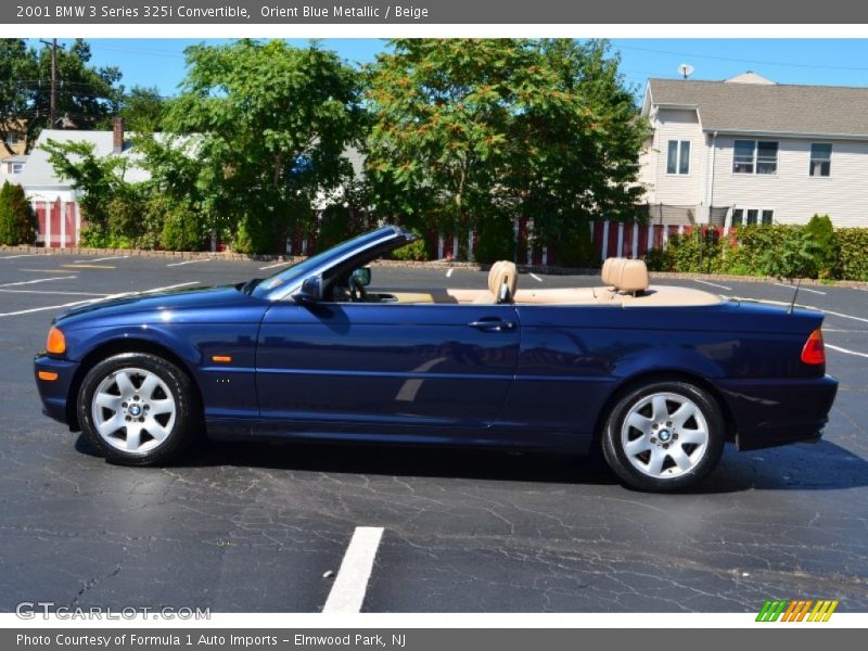 Orient Blue Metallic / Beige 2001 BMW 3 Series 325i Convertible