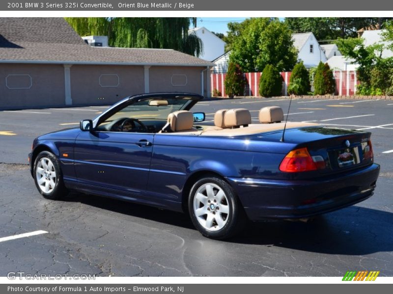 Orient Blue Metallic / Beige 2001 BMW 3 Series 325i Convertible