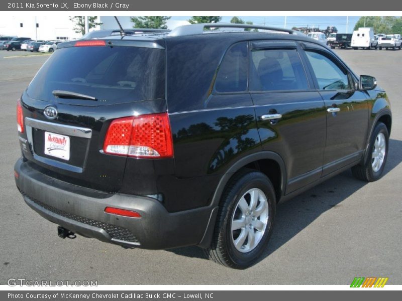 Ebony Black / Gray 2011 Kia Sorento LX