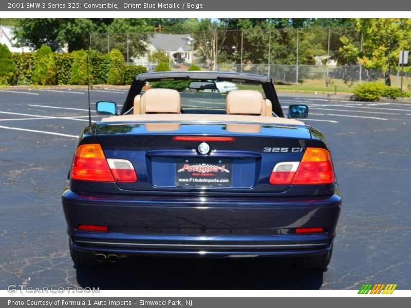 Orient Blue Metallic / Beige 2001 BMW 3 Series 325i Convertible