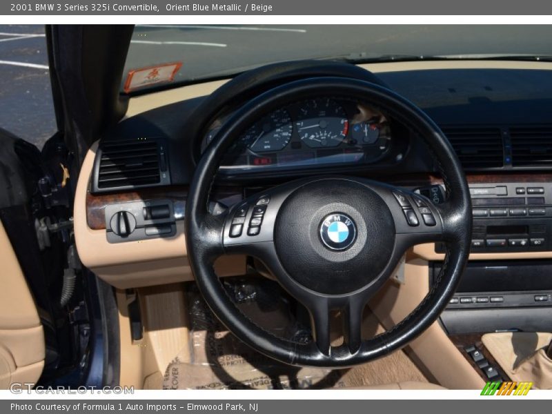 Orient Blue Metallic / Beige 2001 BMW 3 Series 325i Convertible