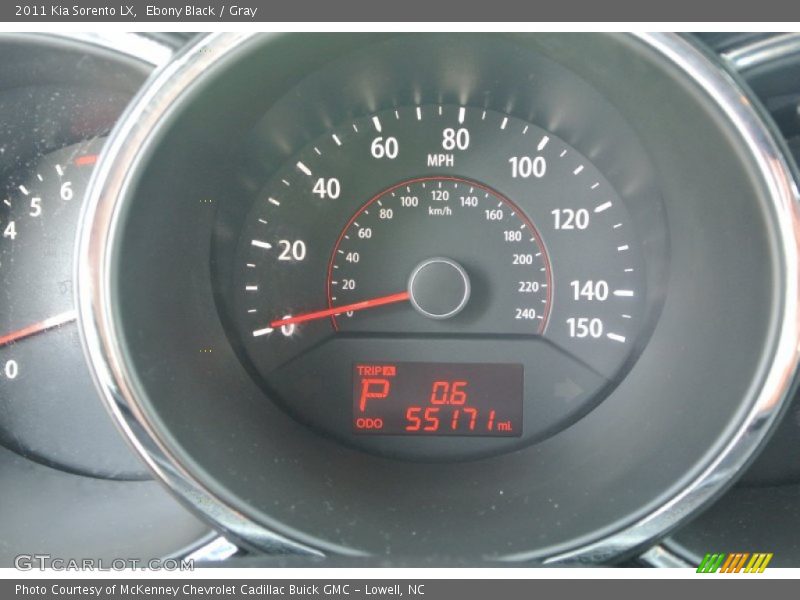 Ebony Black / Gray 2011 Kia Sorento LX
