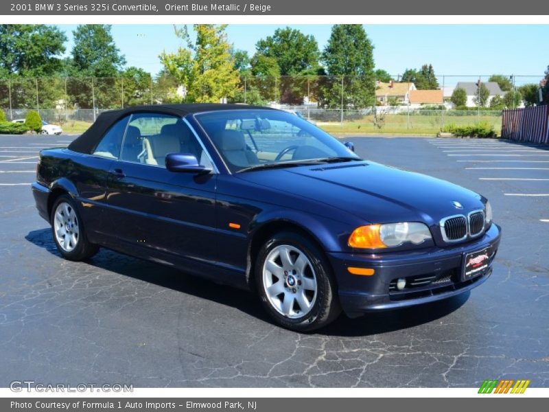 Orient Blue Metallic / Beige 2001 BMW 3 Series 325i Convertible