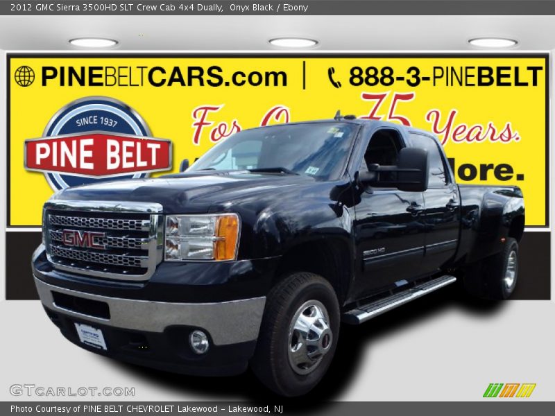 Onyx Black / Ebony 2012 GMC Sierra 3500HD SLT Crew Cab 4x4 Dually