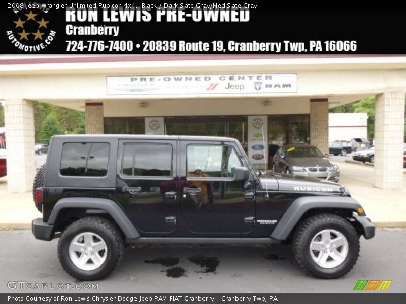Black / Dark Slate Gray/Med Slate Gray 2008 Jeep Wrangler Unlimited Rubicon 4x4