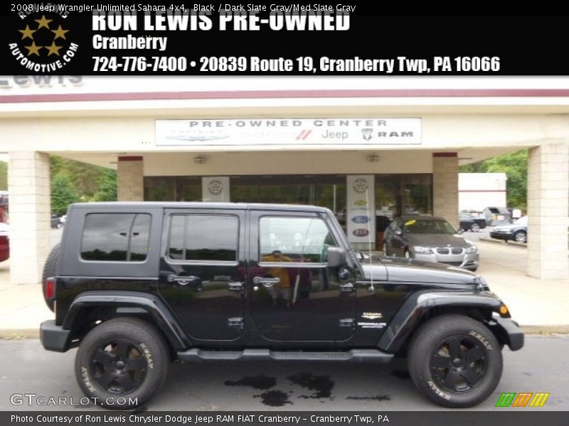 Black / Dark Slate Gray/Med Slate Gray 2008 Jeep Wrangler Unlimited Sahara 4x4