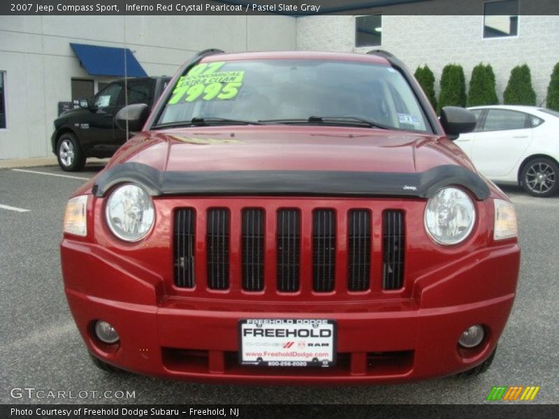 Inferno Red Crystal Pearlcoat / Pastel Slate Gray 2007 Jeep Compass Sport
