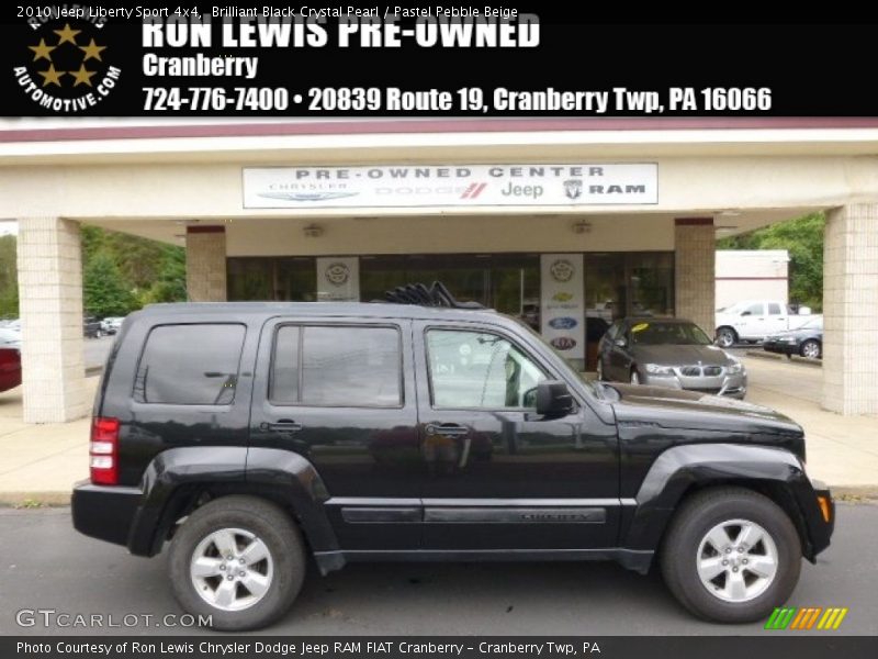 Brilliant Black Crystal Pearl / Pastel Pebble Beige 2010 Jeep Liberty Sport 4x4