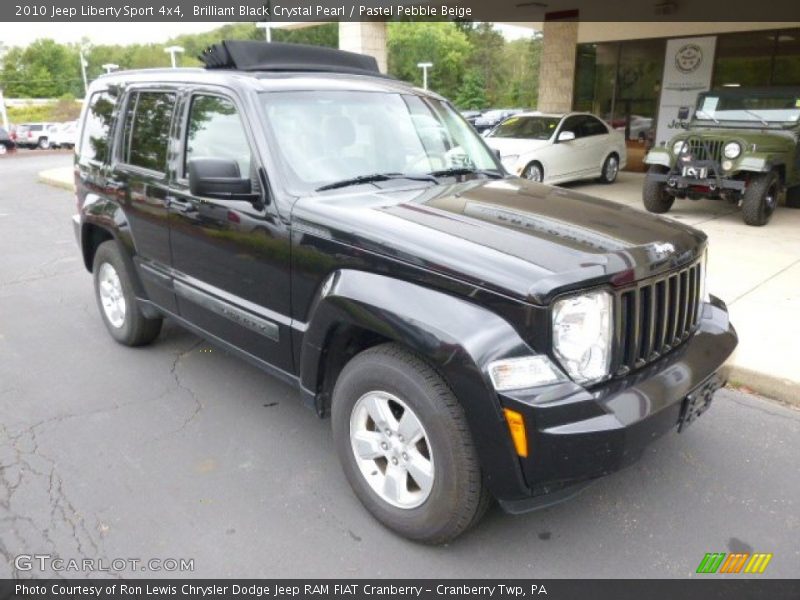 Brilliant Black Crystal Pearl / Pastel Pebble Beige 2010 Jeep Liberty Sport 4x4