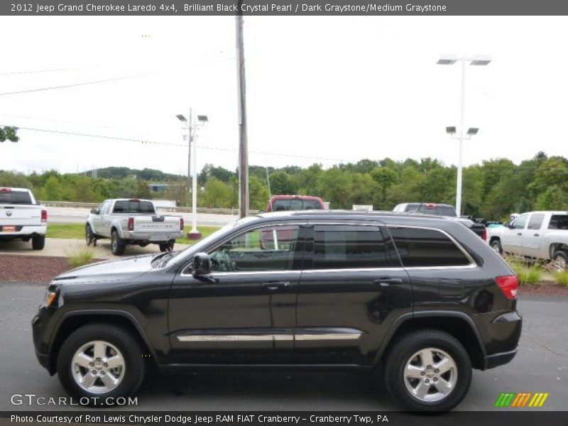 Brilliant Black Crystal Pearl / Dark Graystone/Medium Graystone 2012 Jeep Grand Cherokee Laredo 4x4