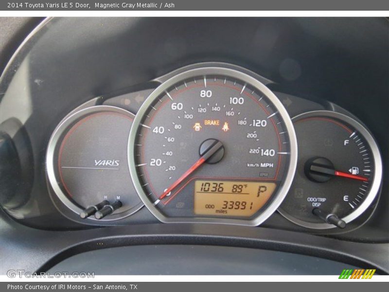 Magnetic Gray Metallic / Ash 2014 Toyota Yaris LE 5 Door