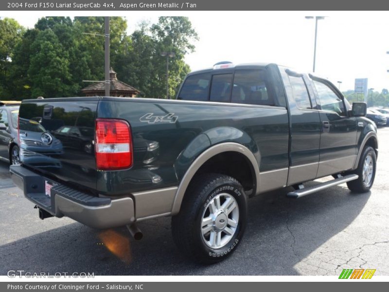 Aspen Green Metallic / Tan 2004 Ford F150 Lariat SuperCab 4x4