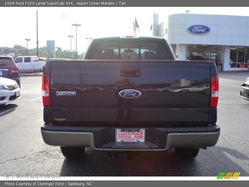 Aspen Green Metallic / Tan 2004 Ford F150 Lariat SuperCab 4x4