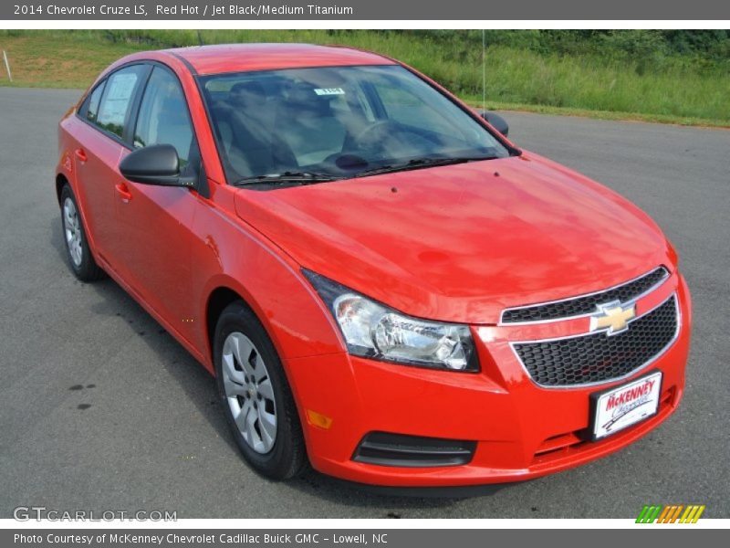 Red Hot / Jet Black/Medium Titanium 2014 Chevrolet Cruze LS