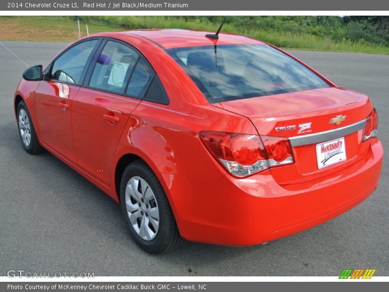 Red Hot / Jet Black/Medium Titanium 2014 Chevrolet Cruze LS