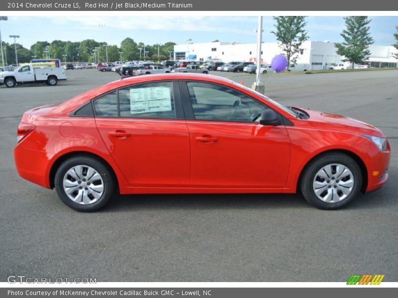 Red Hot / Jet Black/Medium Titanium 2014 Chevrolet Cruze LS
