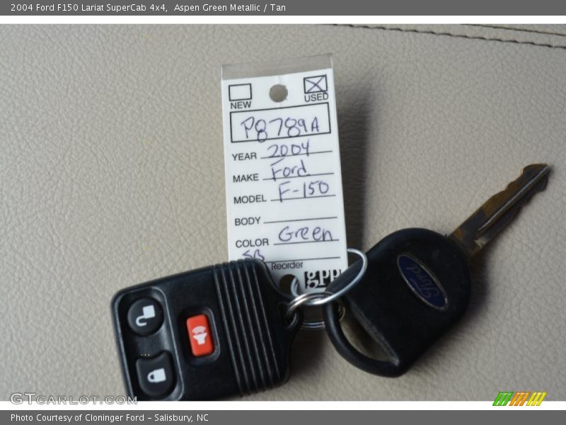 Aspen Green Metallic / Tan 2004 Ford F150 Lariat SuperCab 4x4