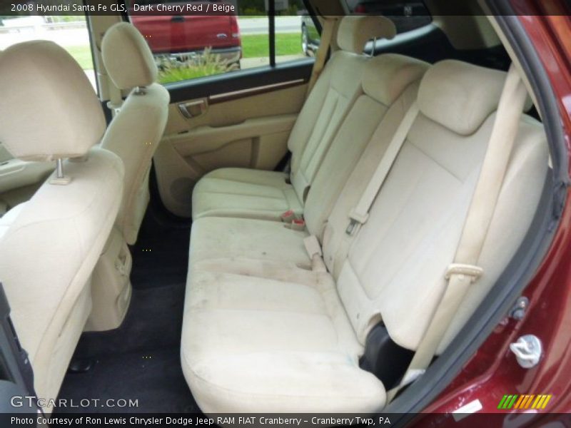 Dark Cherry Red / Beige 2008 Hyundai Santa Fe GLS