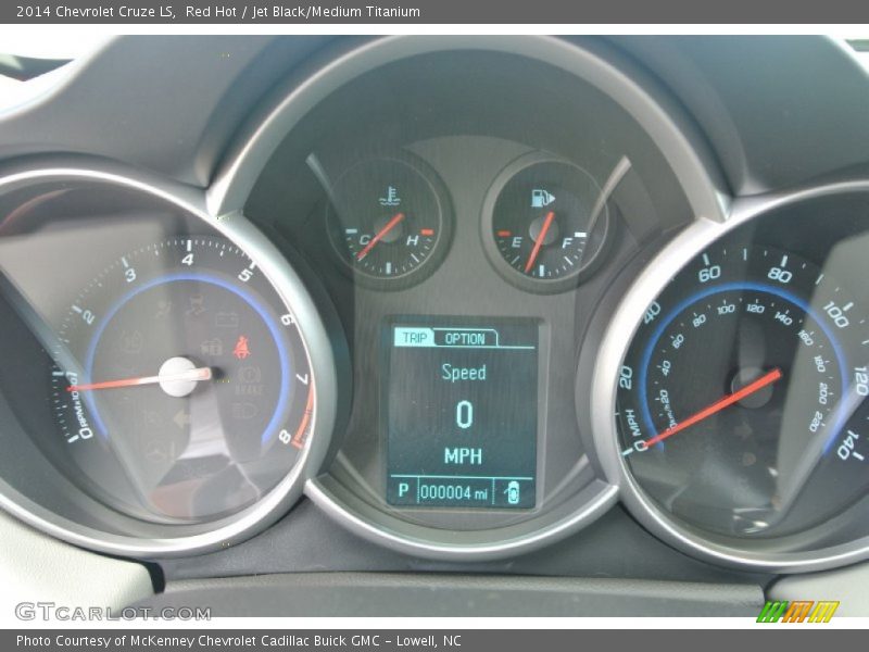 Red Hot / Jet Black/Medium Titanium 2014 Chevrolet Cruze LS