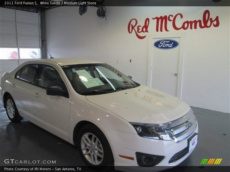 White Suede / Medium Light Stone 2011 Ford Fusion S