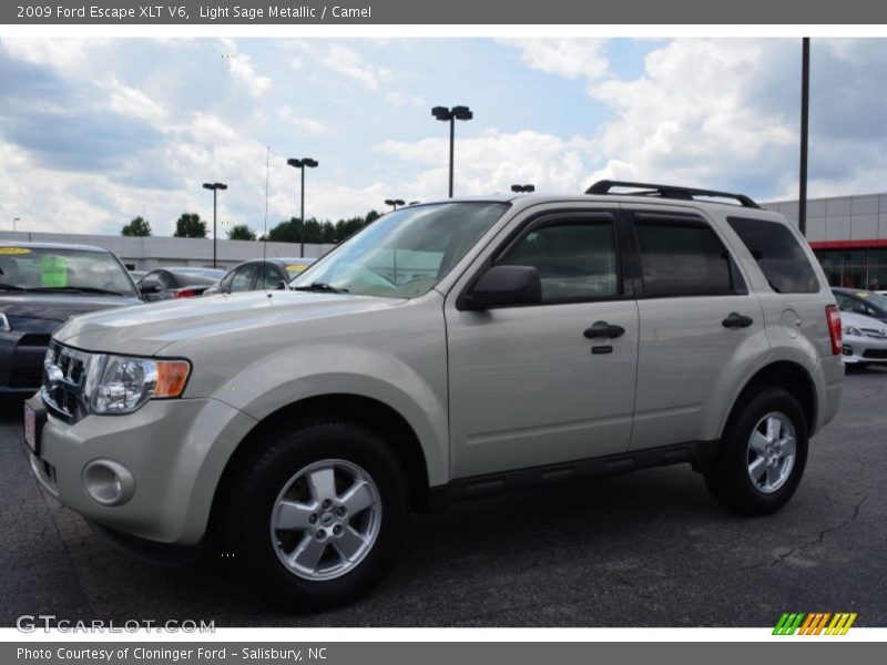 Light Sage Metallic / Camel 2009 Ford Escape XLT V6