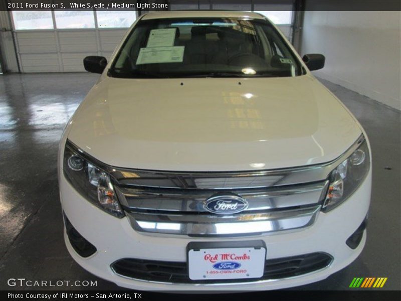 White Suede / Medium Light Stone 2011 Ford Fusion S