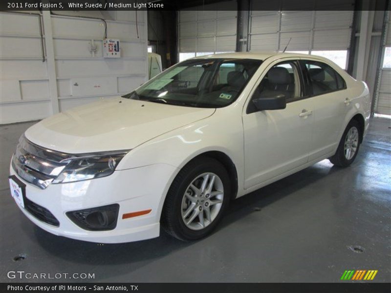 White Suede / Medium Light Stone 2011 Ford Fusion S