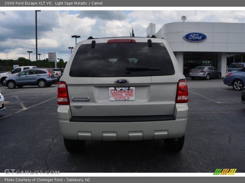 Light Sage Metallic / Camel 2009 Ford Escape XLT V6