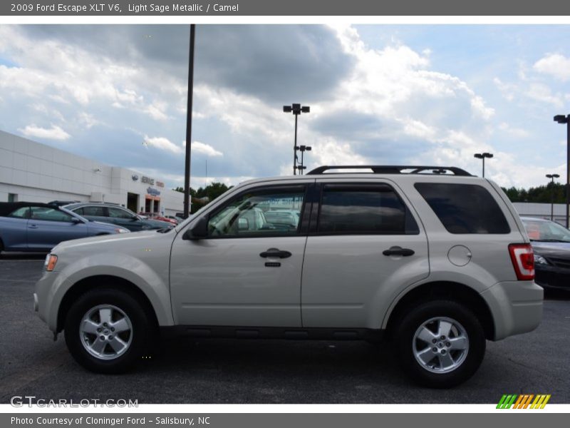Light Sage Metallic / Camel 2009 Ford Escape XLT V6
