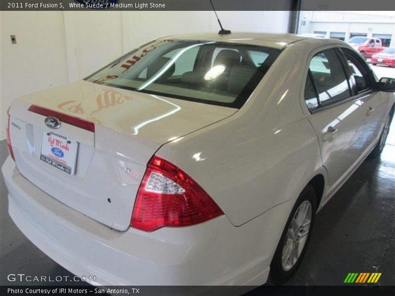 White Suede / Medium Light Stone 2011 Ford Fusion S