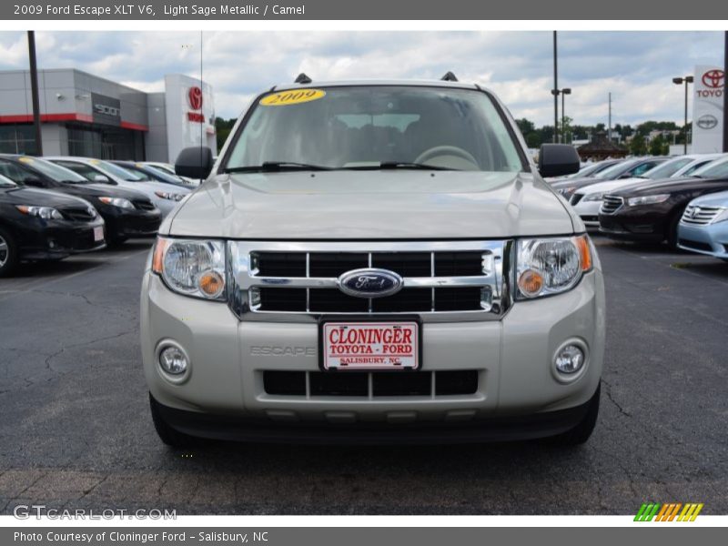 Light Sage Metallic / Camel 2009 Ford Escape XLT V6