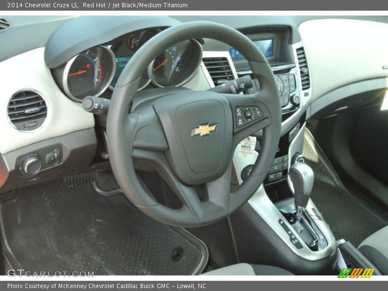 Red Hot / Jet Black/Medium Titanium 2014 Chevrolet Cruze LS