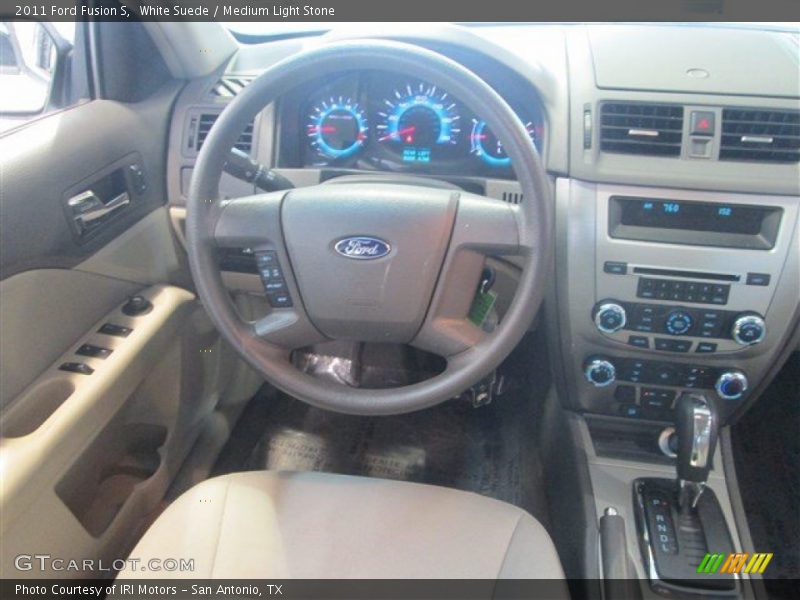 White Suede / Medium Light Stone 2011 Ford Fusion S