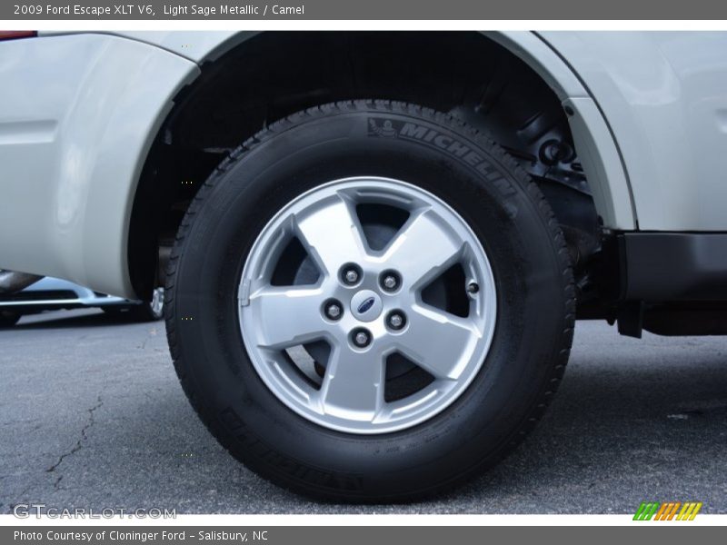 Light Sage Metallic / Camel 2009 Ford Escape XLT V6