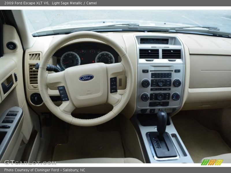 Light Sage Metallic / Camel 2009 Ford Escape XLT V6