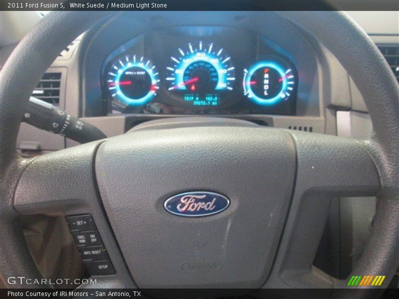 White Suede / Medium Light Stone 2011 Ford Fusion S