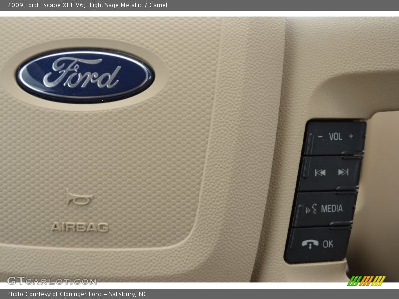 Light Sage Metallic / Camel 2009 Ford Escape XLT V6