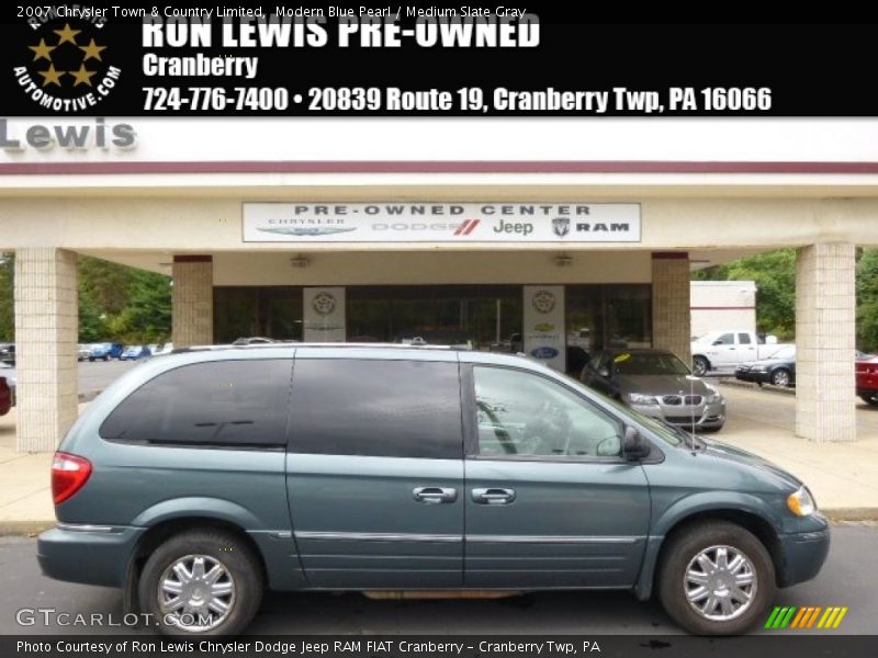 Modern Blue Pearl / Medium Slate Gray 2007 Chrysler Town & Country Limited