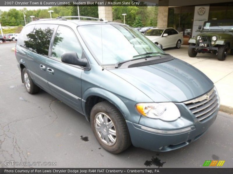 Modern Blue Pearl / Medium Slate Gray 2007 Chrysler Town & Country Limited