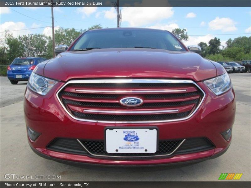 Ruby Red Metallic / Dune 2015 Ford Taurus Limited
