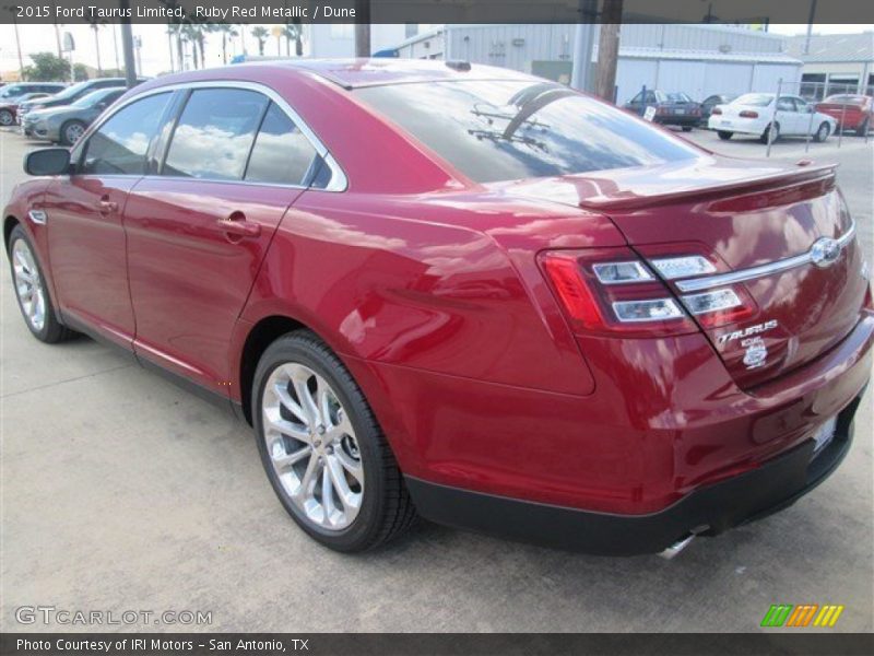 Ruby Red Metallic / Dune 2015 Ford Taurus Limited