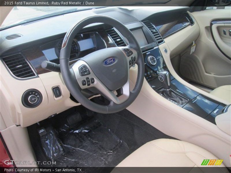 Ruby Red Metallic / Dune 2015 Ford Taurus Limited
