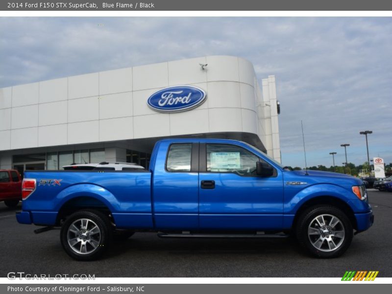 Blue Flame / Black 2014 Ford F150 STX SuperCab
