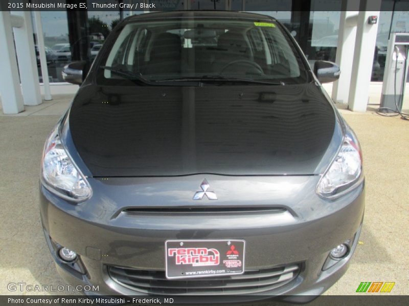 Thunder Gray / Black 2015 Mitsubishi Mirage ES