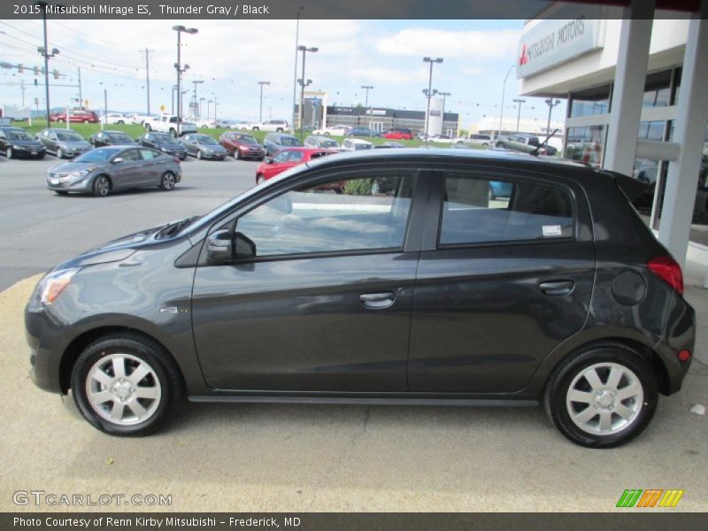 Thunder Gray / Black 2015 Mitsubishi Mirage ES