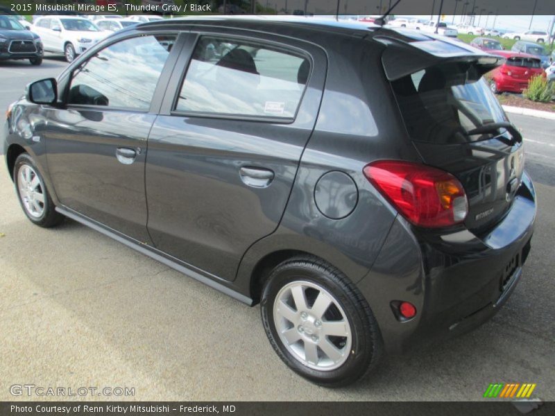 Thunder Gray / Black 2015 Mitsubishi Mirage ES