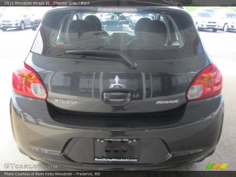 Thunder Gray / Black 2015 Mitsubishi Mirage ES