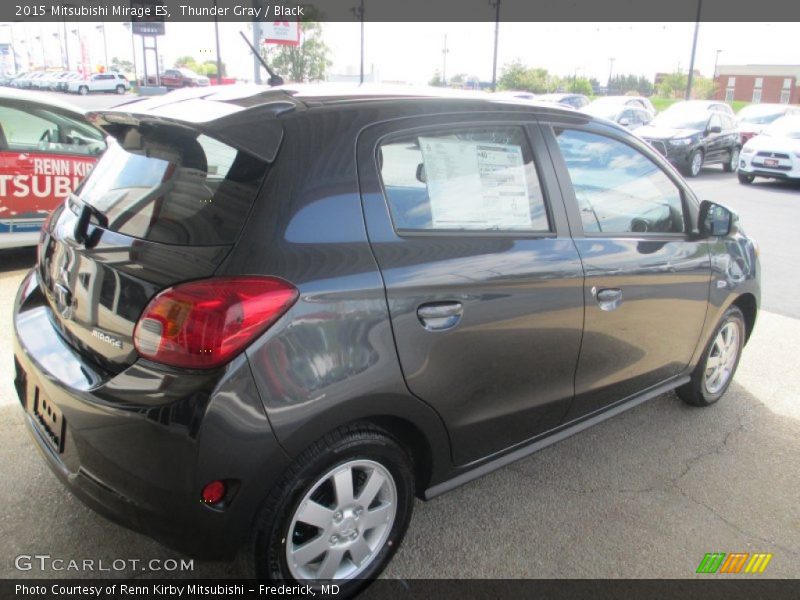 Thunder Gray / Black 2015 Mitsubishi Mirage ES